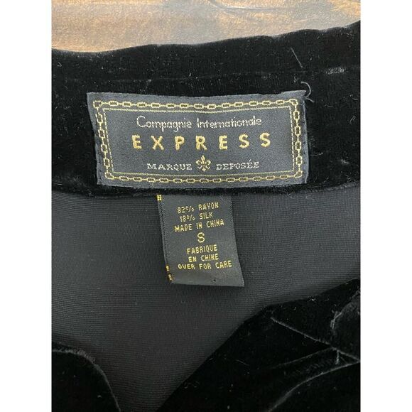Campanie Internationale Express Rare Vintage Silk Velvet Oversized Buttoned - S - Picture 4 of 8